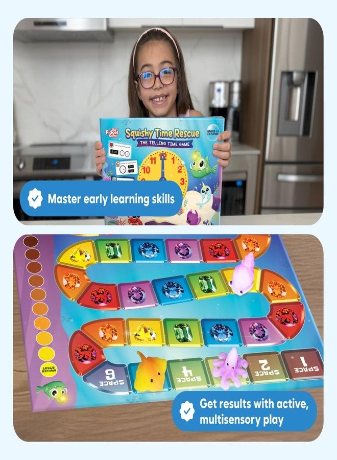 The Fidget Game Squishy Time Rescue - Telling Time Game for Kids Ages 6-11 | Multisensory Hands-On Learning Board Game with Manipulatives | Classroom Must Have for Grades 1-5 - Image 4